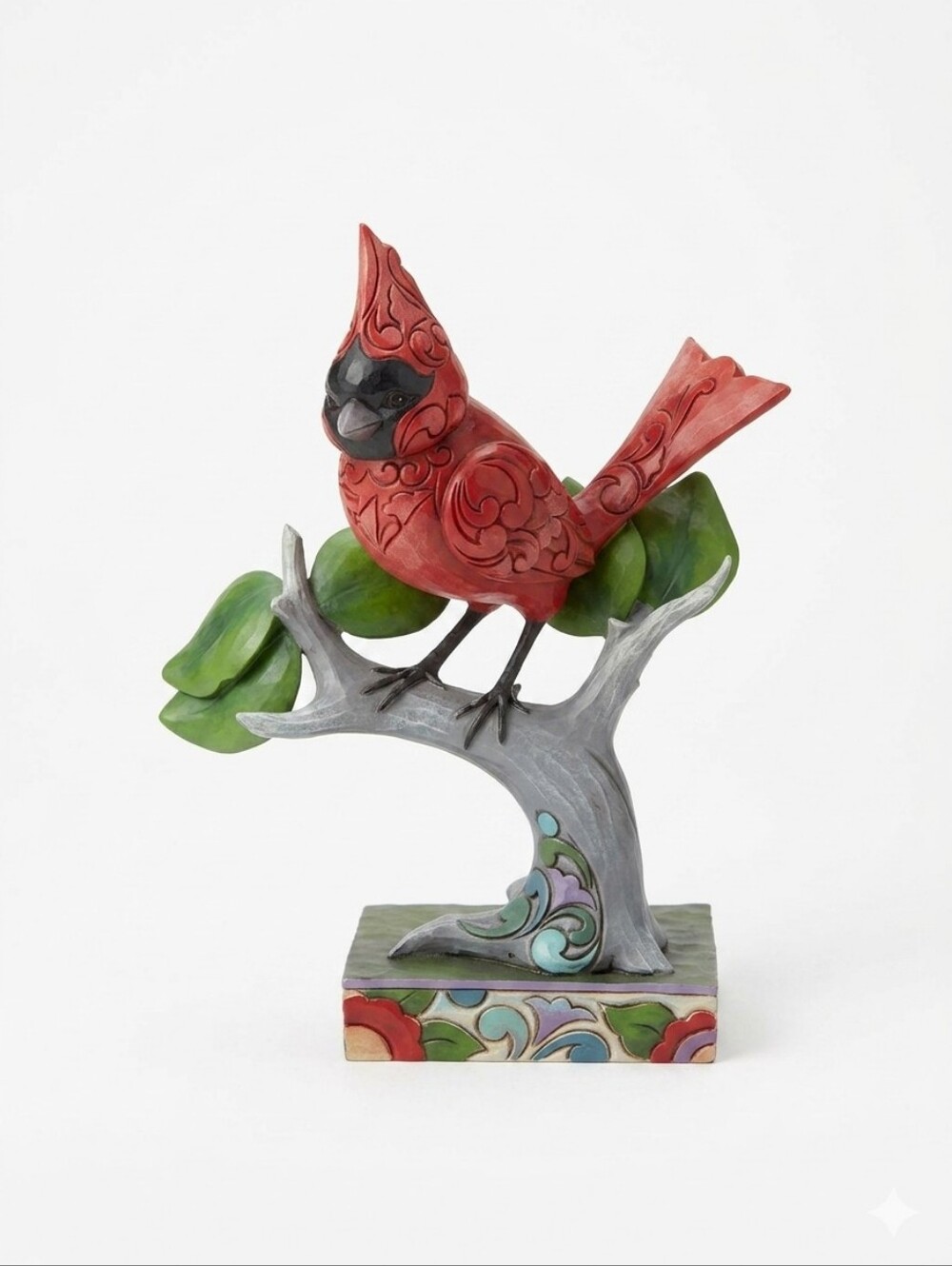 Jim Shore 2009 โCardinal Ruleโ Cardinal on Branch Heartwood Enesco #4016893